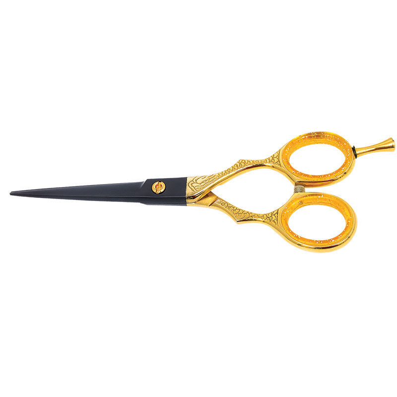 Professional Hairdressing Scissors Black & Gold 